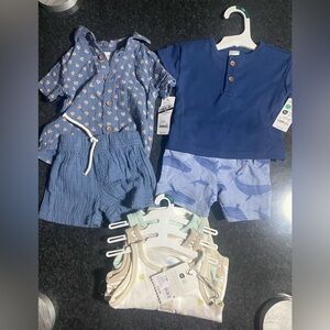 Carter's Blue and White Kids Matching Sets